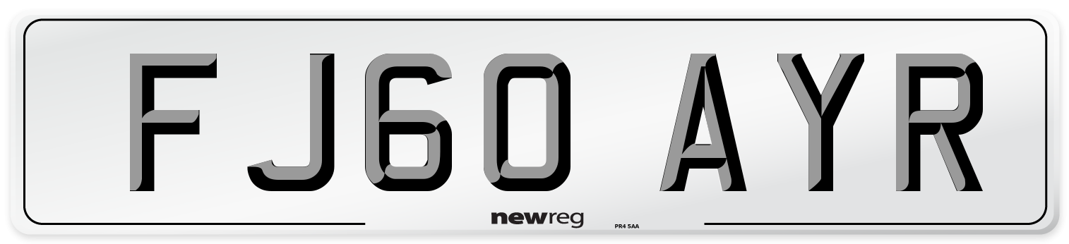 FJ60 AYR Number Plate from New Reg